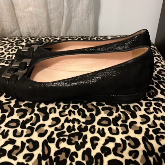 Amalfi By Rangoni New Womens Isca Black Open Toe Flats with Wedge Shoes Size 7.5 - Picture 6 of 10